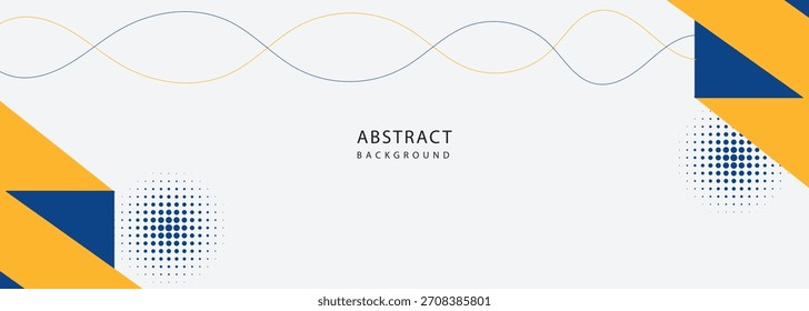 Ilustração do vetor de fundo geométrico abstrato azul e amarelo