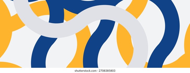 Fondo geométrico abstracto azul y amarillo Ilustración vectorial eps10