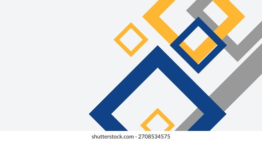 Ilustración vectorial de fondo geométrico abstracto azul y amarillo