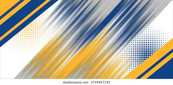 Ilustración vectorial de fondo geométrico abstracto azul y amarillo