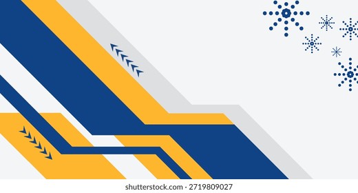 Blue and yellow abstract geometric background vector illustration