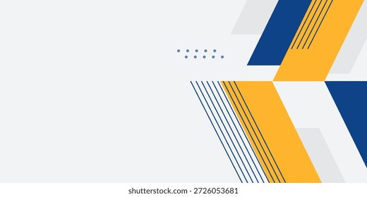Ilustração do vetor de fundo geométrico abstrato azul e amarelo