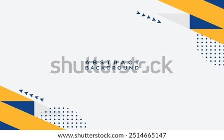Blue and yellow abstract geometric background vector illustration