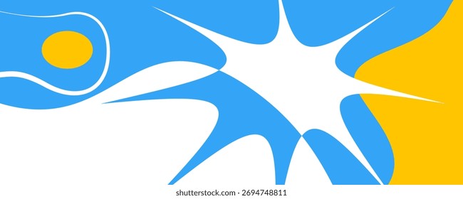 Blaugelber abstrakter Bewegungshintergrund