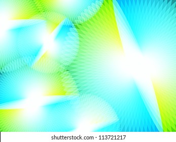 The blue and yellow background