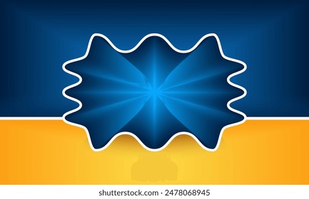 blue yellow background with abstract geometric shape element. blue line gradient background. frame background. frame template with copy space. Vector illustration for design template, banner poster 
