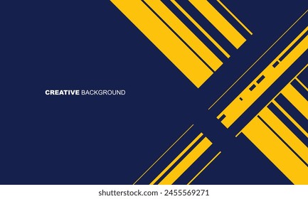 blue and yellow background with abstract graphic elements yellow line for presentation background design, banner, card.
