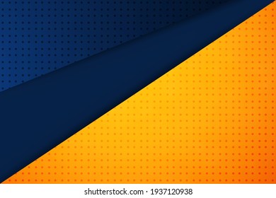 Fondo azul y amarillo. Plantilla de diseño para folletos, folletos y revistas 