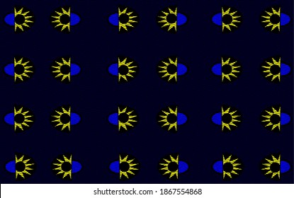 blue and yellow background illustration pattern