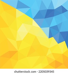 Fondo amarillo azul. Textura poligonal.