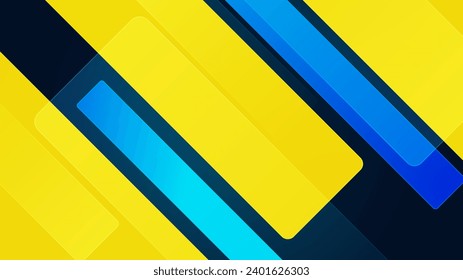 blue yellow background. Shiny neon lights, dark abstract background with blurred magic neon light curved lines. Futuristic technological modern colorful design background