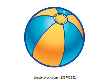 Blue and yellow ball