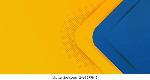 Blue and yellow Banner concepts vector design for social marketing, illustration, created with yellow, blue, and halftones style banner template for promotion