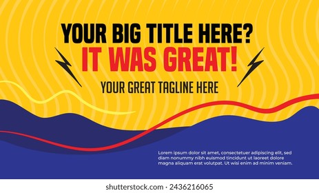 Blue yellow and black abstract background with space text