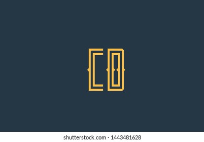 blue yellow CD C D alphabet letter combination suitable as a logo icon design for a company or business