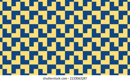 Blue and yellow chevron seamless pattern. Minimalist pattern design. Suitable for fabric pattern. Can be used for posters, brochures, postcards, and other printing needs. Vector illustration