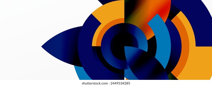 Ein blauer und gelber Kreis auf weißem Hintergrund, der ein Musikinstrument mit symmetrischem Muster darstellt. Dieses Logo kombiniert Kunst, Schrift und Grafik in einem elektrisch blauen Farbschema