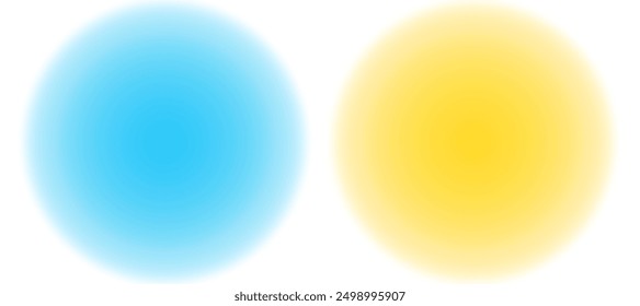 Blue and yellow circles as a background	