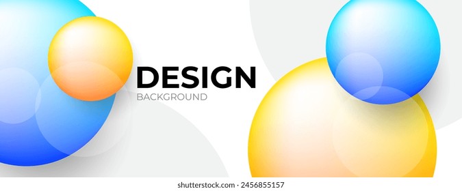 blue and yellow circular background. blue and yellow circles banner design