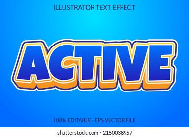 efecto de texto activo color azul y amarillo editable.