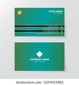 Blue and Yellow Color Business Card, 2 Sided Personal Business Promotion Card.