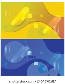 diseño de color azul y amarillo. diseño de Vector