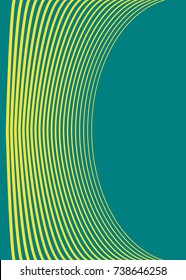 Blue yellow color. Linear background. Design elements. Wave of many gray lines. Protective layer banknotes, certificates template. Vector Vector lines of different thicknesses from thin to thick EPS10