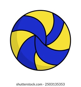 Blue and yellow color volleyball