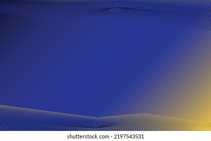 Fondo de color azul y amarillo con decoración de líneas como marco. Adecuado para tarjeta, fondo de pantalla, marcador de posición de texto y fondo.