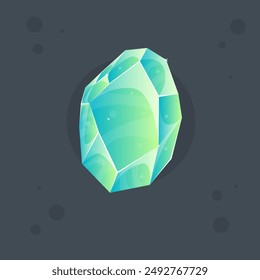 Blue Yellow Crystal Gem Magic Esoteric Icon Isolated Vector Design