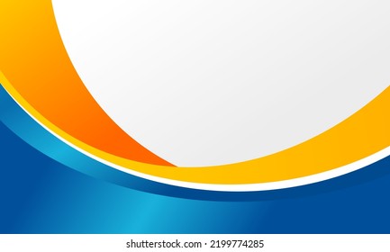 Blue and yellow curve banner background vector