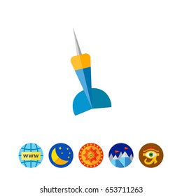 Blue and Yellow Dart Icon