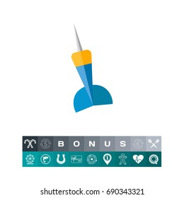 Blue and Yellow Dart Icon