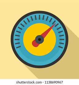 Blue yellow dashboard icon. Flat illustration of blue yellow dashboard vector icon for web design