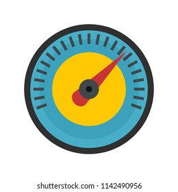 Blue yellow dashboard icon. Flat illustration of blue yellow dashboard vector icon for web isolated on white