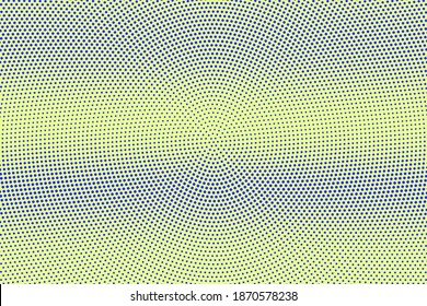 Fondo del vector medio tono de puntos azul y amarillo
