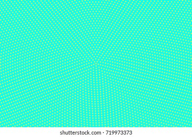 Blue and yellow dotted halftone vector background. Subtle gradient halftone pattern. Retro style halftone banner template. Smooth neon dotted pattern. Abstract dotted backdrop. Pop art design