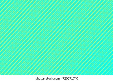 Blue and yellow dotted halftone vector background. Subtle gradient halftone pattern. Retro style halftone banner template. Aqua green dotted pattern. Abstract dotted backdrop. Pop art surface design
