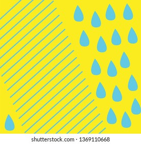 Blue and yellow drop line abstract pattern vector