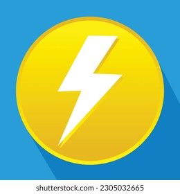 blue yellow electricity Icon vector eps 10