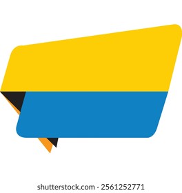 Blue Yellow Empty Banner Vector