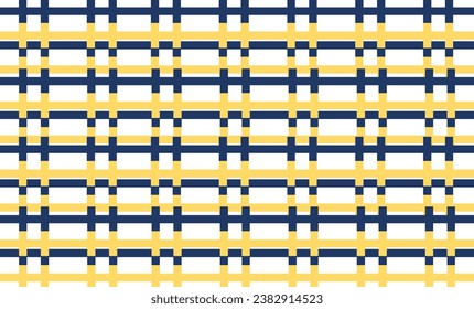 blue and yellow fence repeat strip on White background, seamless patter design for fabric printing or wallpaper or backdrop or t-shirt print screening, H letter