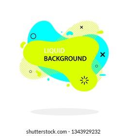 Blue and yellow flat style abstract vector banner isolated on white background. Modern geometric liquid form. Modern template. Template for the design for logo, flyer, presentation etc. Vector