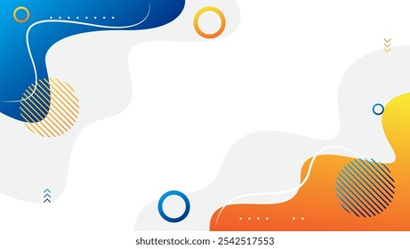 Fondo abstracto geométrico azul y amarillo