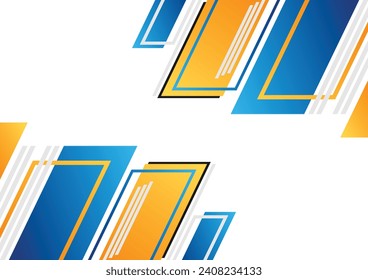 blue and yellow geometric background modern design