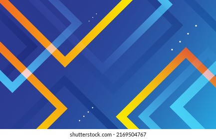 Blue and yellow geometric gradient background. Dynamic shapes composition. Vector illustration