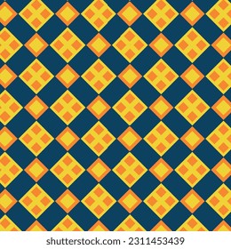 BLUE AND YELLOW GEOMETRIC SEAMLESS PATTERN