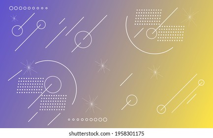 Blau-gelber geometrischer Hintergrund