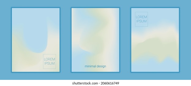Blue and yellow gradient background. Abstract cover vector illustration. Set of templates for posters, covers, notebooks, flyers, magazines, banners, cards
