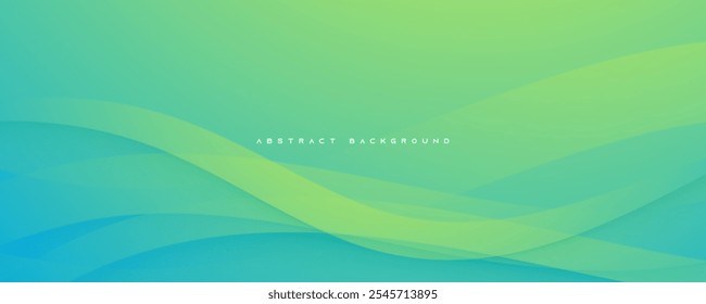 Blue and yellow gradient background wavy shape concept vector